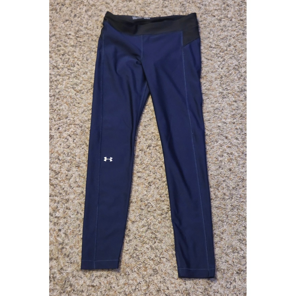 Under Armour HeatGear Compression Skinny Leggings Women's‎ Size Medium Navy